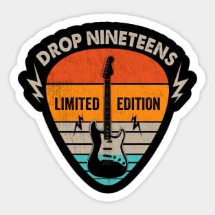 Vintage Drop Nineteens Name Guitar Pick Limited Edition Birthday Sticker